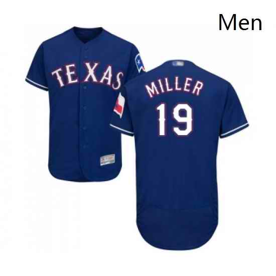 Mens Texas Rangers 19 Shelby Miller Royal Blue Alternate Flex Base Authentic Collection Baseball Jersey